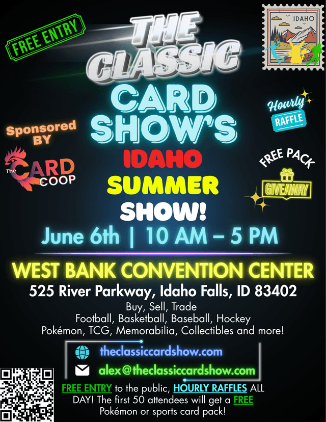 The Classic Card Show - Idaho Summer Show Event Flyer