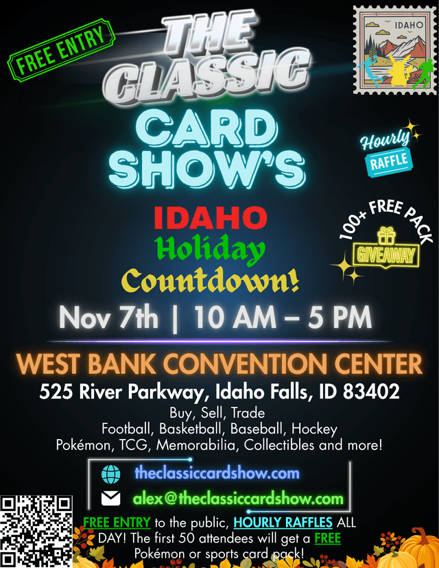 The Classic Card Show - IDAHO HOLIDAY COUNTDOWN! Event Flyer